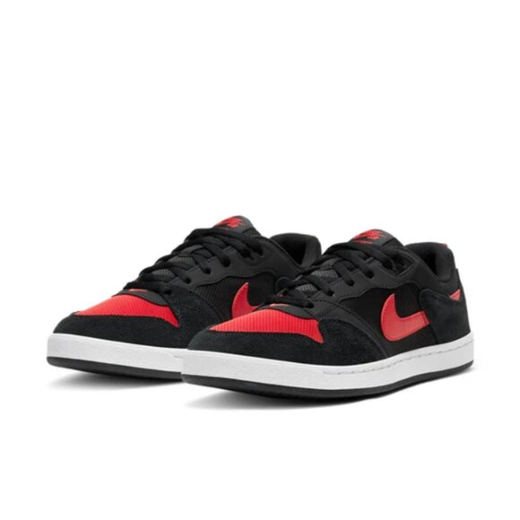 Nike SB Alleyoop Bred Suede Low Top Mens Skate Shoes Black Red 11 - Picture 6 of 12